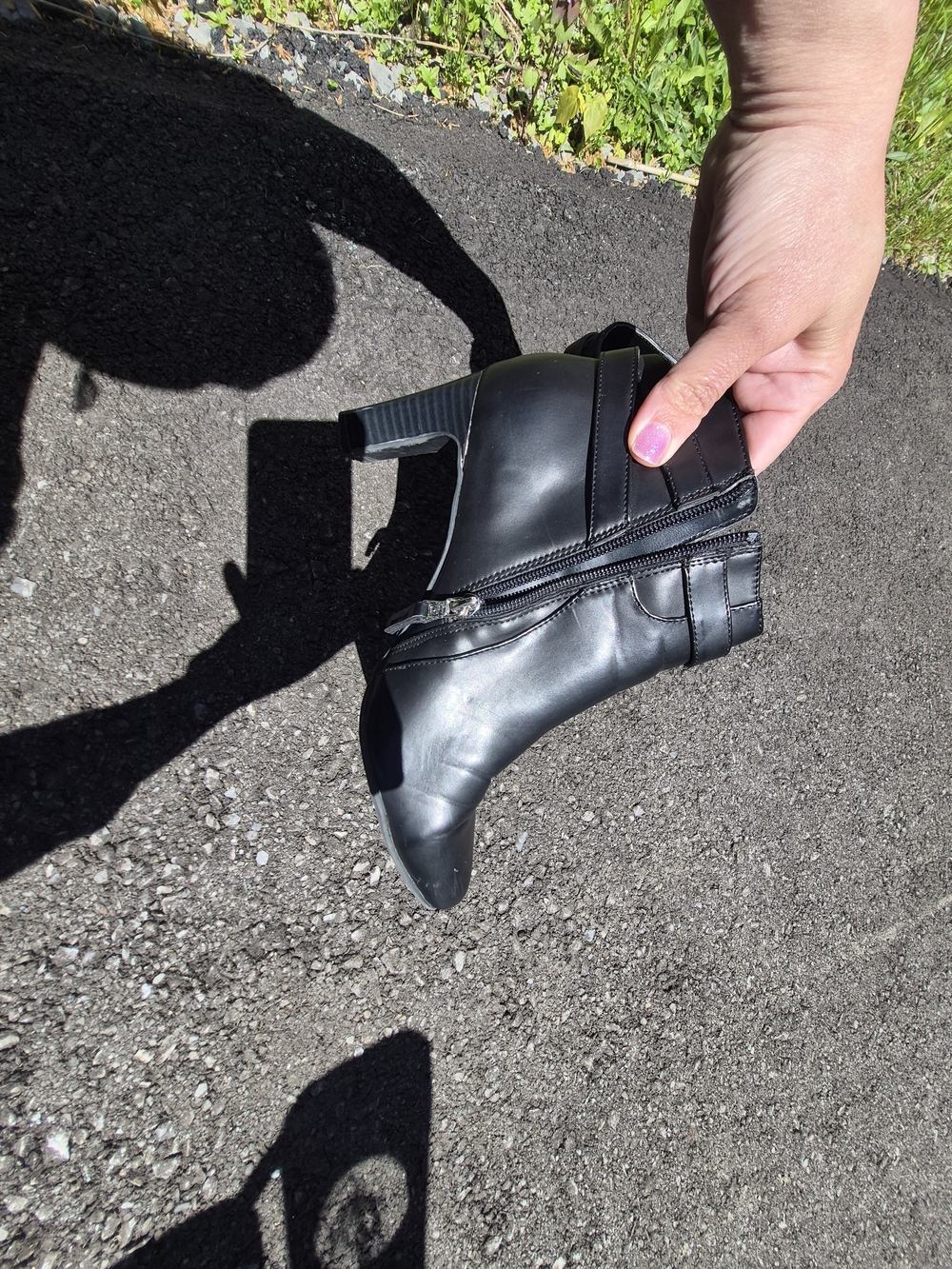 Chaps Women's Black Pointed Toe Ankle Boots - Classic Heel - Picture 3 of 5